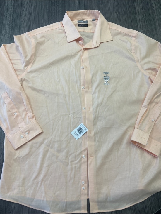 Michael Kors Other - NWT Michael Kors Men's Dress Shirt Gingham Light Orange 2XL Regular Fit